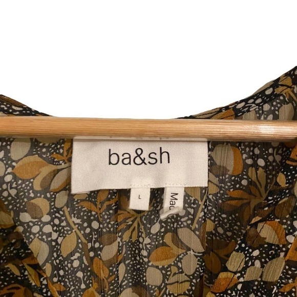 Ba&sh Samanta Dress Maxi Botanical Carbon Size L - Picture 8 of 9